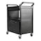 Rubbermaid Commercial Enclosed Service Cart, Plastic, 200 lb Load Capacity, 2 Shelves, 33 5/8 in L, 18 5/8 in W FG345700BLA - alternate 3