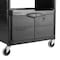 Rubbermaid Commercial Enclosed Service Cart, Plastic, 200 lb Load Capacity, 2 Shelves, 33 5/8 in L, 18 5/8 in W FG345700BLA - alternate 4