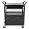 Rubbermaid Commercial Enclosed Service Cart, Plastic, 200 lb Load Capacity, 2 Shelves, 33 5/8 in L, 18 5/8 in W FG345700BLA - alternate 5