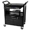 Rubbermaid Commercial Enclosed Service Cart, Plastic, 200 lb Load Capacity, 2 Shelves, 33 5/8 in L, 18 5/8 in W FG345700BLA - alternate 2