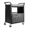 Rubbermaid Commercial Enclosed Service Cart, Plastic, 200 lb Load Capacity, 2 Shelves, 33 5/8 in L, 18 5/8 in W FG345700BLA - alternate 1