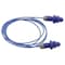 Moldex SmartFit Reusable Corded Ear Plugs, Metal Detectable, Flanged Shape, NRR 27 dB, Blue, 50PK 6415 - alternate 1