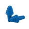 Deltaplus Quattro(TM) Reusable Rubber Vinyl Ear Plugs, Flanged Shape, 27 dB, Blue, 100 PK EP-401 - alternate 2
