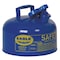 Eagle Mfg Type I Safety Can, Galvanized Steel, 2 gal, Self-Closing Lid, Blue, 11.25 in Dia., Kerosene UI20SB - alternate 1