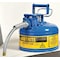 Justrite Type II Safety Can, AccuFlow(TM), Galvanized Steel, 1 gal, 5/8 in Metal Hose, Blue, Kerosene 7210320 - alternate 5