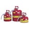 Justrite Type II Safety Can, AccuFlow(TM), Galvanized Steel, 2 gal, 5/8 in Metal Hose, Red, Flammables 7220120 - alternate 8