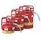 Justrite Type II Safety Can, AccuFlow(TM), 5 gal, 1 in Metal Hose, Roll Bars, DOT, Red, Flammables 7350130 - alternate 5