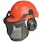 Deltaplus Hard Hat, ProGuard (TM), Polypropylene, 6 Point Ratchet, Type 1, Class E, Orange (Cap)/Black (Muff) CU-30R - alternate 4