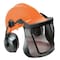 Deltaplus Hard Hat, ProGuard (TM), Polypropylene, 6 Point Ratchet, Type 1, Class E, Orange (Cap)/Black (Muff) CU-30R - alternate 1