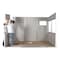 Porta-King 4-Wall Modular In-Plant Office, 8 ft H, 8 ft W, 8 ft D, Gray VK1STL 8'x8' 4-Wall - alternate 5