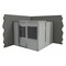 Porta-King 2-Wall Modular In-Plant Office, 8 ft H, 10 ft W, 10 ft D, Gray VK1STL 10'x10' 2-Wall - alternate 2