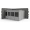 Porta-King 2-Wall Modular In-Plant Office, 8 ft H, 16 ft W, 12 ft D, Gray VK1DW 12'x16' 2-Wall - alternate 2