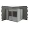 Porta-King 2-Wall Modular In-Plant Office, 8 ft H, 10 ft W, 8 ft D, Gray VK1DW 8'x10' 2-Wall - alternate 3