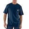 Carhartt Men's T-Shirt, 100% Cotton, Pullover, 1 Pocket(s), Navy, L K87-NVY LRG REG - alternate 6