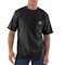Carhartt Men's T-Shirt, Cotton, Pullover, 1 Pocket(s), Black, L K87-BLK LRG REG - alternate 4