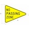 Lyle No Passing Zone Traffic Sign, 38 in Height, 48 in Width, Aluminum, Triangle, English W14-3-48HA - alternate 2