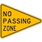 Lyle No Passing Zone Traffic Sign, 38 in Height, 48 in Width, Aluminum, Triangle, English W14-3-48HA - alternate 1