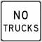 Lyle No Trucks Traffic Sign, 24 in H, 24 in W, Aluminum, Square, English, R5-2A-24HA R5-2A-24HA - alternate 2