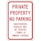 Lyle Private Property No Parking Sign, 18"x12, PPR-062-12HA PPR-062-12HA - alternate 2
