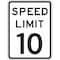 Lyle Speed Limit 10 Traffic Sign, 24 in H, 18 in W, Aluminum, Vertical Rectangle, R2-1-10-18HA R2-1-10-18HA - alternate 2