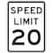 Lyle Speed Limit 20 Traffic Sign, 24 in H, 18 in W, Aluminum, Vertical Rectangle, R2-1-20-18HA R2-1-20-18HA - alternate 2