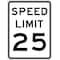 Lyle Speed Limit 25 Traffic Sign, 24 in H, 18 in W, Aluminum, Vertical Rectangle, English, R2-1-25-18HA R2-1-25-18HA - alternate 2
