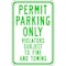 Lyle Permit Parking Sign, 18" x 12, RP-117-12HA RP-117-12HA - alternate 2