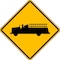 Lyle Fire Truck Crossing Traffic Sign, 24 in Height, 24 in Width, Aluminum, Diamond, No Text W11-8-24HA - alternate 1
