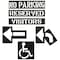 C.H. Hanson Traffic Stencil, Parking Lot Symbols, 12 in Character Height, Gothic Font, PVC, 6 Pieces 12460 - alternate 1