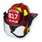 Cairns Fire Helmet, Fiberglass, Ratchet, Red, Fits Hat Size 6-3/8 to 8-3/8 , Traditional 1010FSR - alternate 4