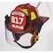 Cairns Fire Helmet, Fiberglass, Ratchet, Red, Fits Hat Size 6-3/8 to 8-3/8 , Traditional 1010FSR - alternate 2