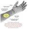 Hot Not Heat-Resistant Sleeve w/Thumbhole, Anti-Static, Cotton Lining, Nomex III(R), 18 in Length, White 100   BUY 25'S - alternate 4