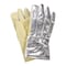 National Safety Apparel Thermal Gloves, Thermobest(TM), 600  Degrees F Max Temp., Gauntlet Cuff Silver/Yellow, Universal G51TCNL14 - alternate 1