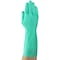 Ansell Alphatec Solvex Chemical Resistant Gloves, 18.11 Thickness, Flock Lining, 13 in L, Green, Size 10, PR 37-175 - alternate 1