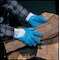 Showa Coated Gloves, Natural Rubber Latex, Rough, Full, 4 Abrasion Level, Blue, M 1 PR 305M-08 - alternate 4