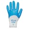 Showa Coated Gloves, Natural Rubber Latex, Rough, Full, 4 Abrasion Level, Blue, M 1 PR 305M-08 - alternate 5