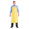 Ansell AlphaTec Bib Apron, Nitrile, 19 mil Thick, Shin Length, Loop Strap Neck Closure, Waist Tie, Yellow 56-510 - alternate 1