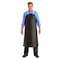 Ansell AlphaTec Bib Apron, Nitrile, 19 mil Thick, Shin Length, Loop Strap Neck Closure, Waist Tie, Black 56-512 - alternate 1
