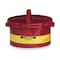 Justrite Bench Can 2 gal Steel Can, Steel Plunger, 9 3/4 in Dasher Plate Dia., Red 10575 - alternate 1
