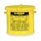 Justrite Oily Waste Can, 2 gal, Yellow, Steel, 9 1/8 in Height, Hand Operated Self-Closing 09200Y - alternate 1
