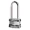 Master Lock Padlock, Keyed Different, Long Shackle, Rectangular Steel Body, Steel Shackle, 3/4 in W 1LJ - alternate 6