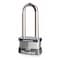 Master Lock Padlock, Keyed Different, Long Shackle, Rectangular Steel Body, Boron Shackle, 15/16 in W 5LJ - alternate 1
