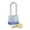 Master Lock Padlock, Keyed Different, Long Shackle, Rectangular Steel Body, Steel Shackle, 1/2 in W 7LJ - alternate 1