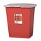 Covidien Sharps Container, 8 Gal., Hinged Lid, PK2, Color: Red SSHL100980