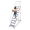 Cotterman 130 in H Steel Rolling Ladder, 10 Steps, 800 lb Load Capacity 2610R2632A3E24B4W5C1P6 - alternate 2