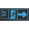 Electromark Fire Exit Sign, 8 in Height, 8 in Width, Polyester, English Y453460 - alternate 1