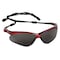 Kleenguard V30 Nemesis Safety Glasses, Anti-Fog & Anti-Scratch, Wraparound, Red Frame, Smoke (Gray) Lens 22611 - alternate 1