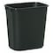 Rubbermaid Commercial Deskside 3 gal Rectangular Indoor Plastic Can, Black, None, Plastic, 8 1/4 in FG295500BLA - alternate 1