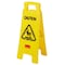 Rubbermaid Commercial Floor Safety Sign, Caution, Eng/Sp/Fr/Grmn, 25 in H, 11 in W, HDPE, Triangle, FG611200YEL FG611200YEL - alternate 4