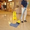 Rubbermaid Commercial Floor Safety Sign, Caution, Eng/Sp/Fr/Grmn, 25 in H, 11 in W, HDPE, Triangle, FG611200YEL FG611200YEL - alternate 3
